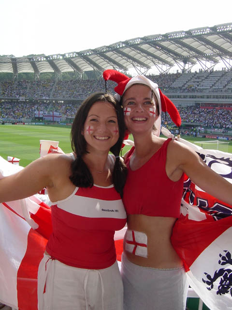 ENGLISH HOTTIES at the England V. Brazil game